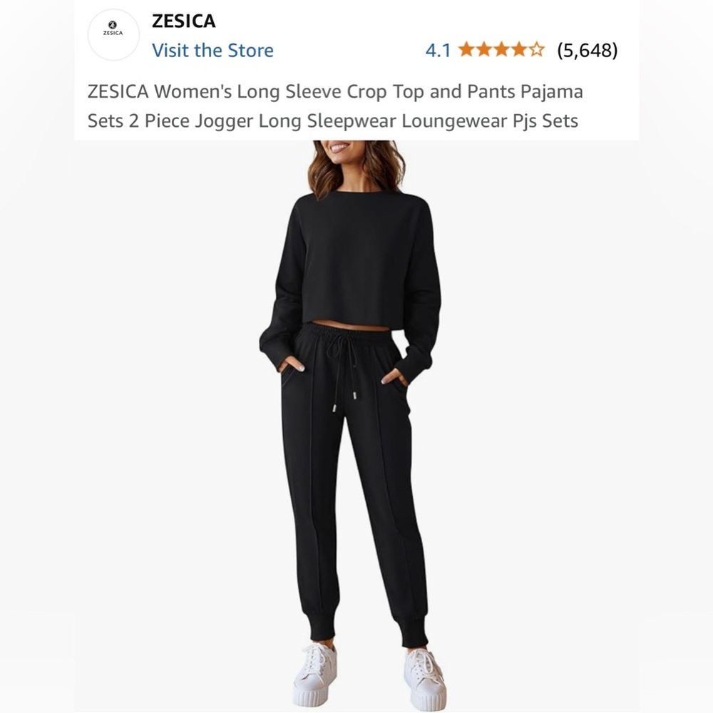 Black Sweatsuit Set